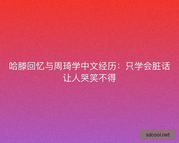 哈滕回忆与周琦学中文经历：只学会脏话让人哭笑不得